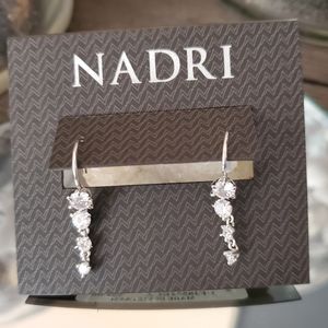 NWT Nadri Silverstone Dangle Earrings